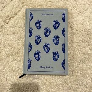 Hard cover Frankenstein book by Mary Shelley